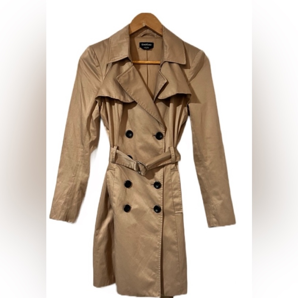 Bebe  Women's Tan Trench Coat